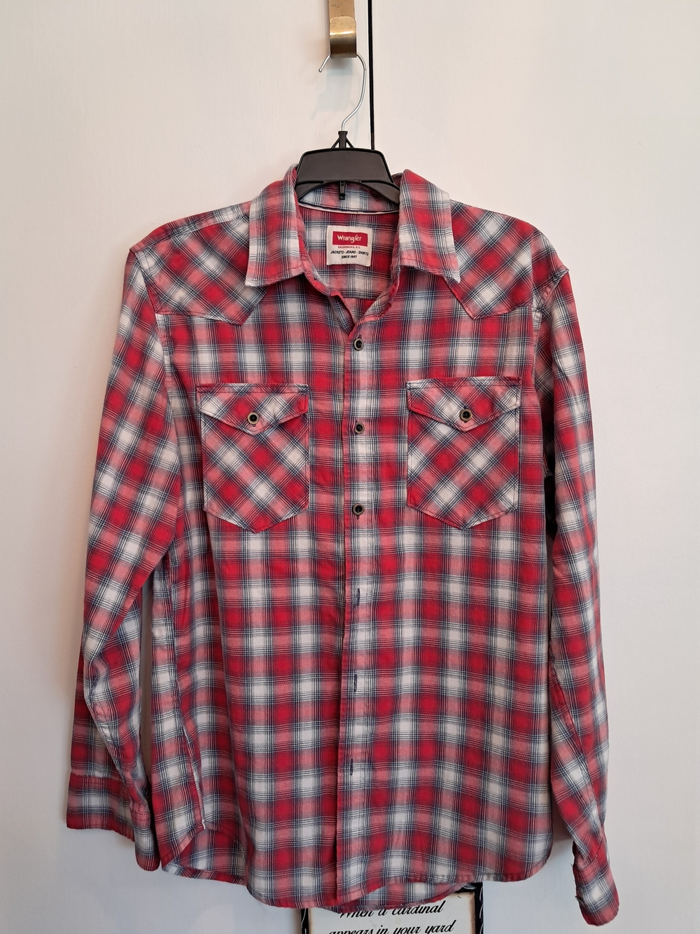Wrangler Red Plaid Long-Sleeve Shirt